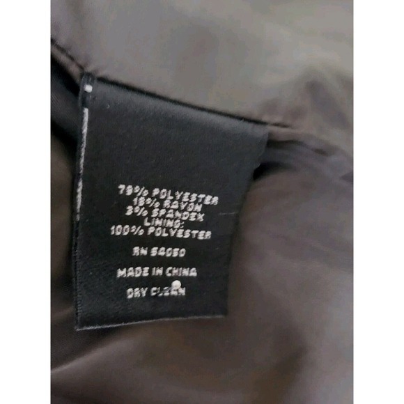 NINE WEST~Woman Size 2~ Black/Gold Trench Coat Button Up, Belted. - Picture 9 of 9